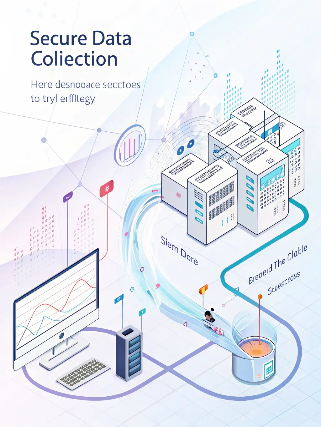 An abstract image representing data streams and access control, illustrating the Zero Trust security model.