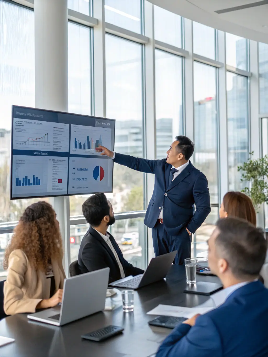 A person confidently presenting a cybersecurity solution to a team, highlighting enhanced professional skills gained through the 3A certification.
